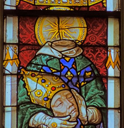 Window depicting Saint Denis by French School